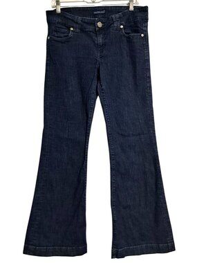 Y2K See Thru Soul Jeans Women’s Size 30 Low Rise Lauren Wide Flare Jeans Dark Wa